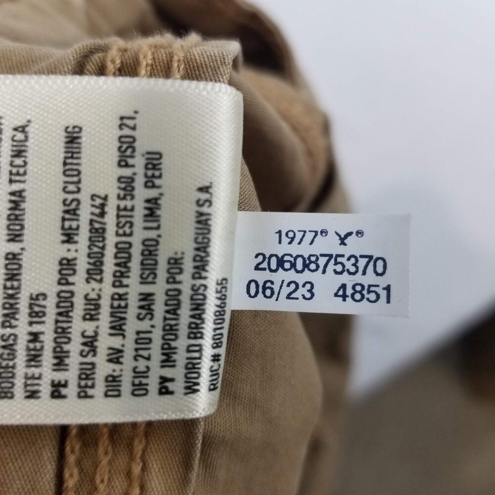 American Eagle Outfitters Pants Womens 16 Beige Baggy Jogger Cargo Stretch Twill - Picture 6 of 12